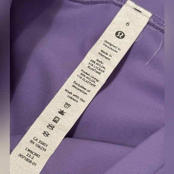 Lululemon Swift Speed Crop 21” in Purple Size 6 - Picture 12 of 14